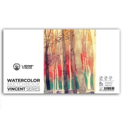 Vincent Watercolor Sketchbook White Suluboya Blok 300 gr 6x20 cm 10 Sayfa - 1