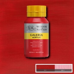 Winsor & Newton Galeria Akrilik Boya 500 ml. 095 Cadmium Red Hue - 1