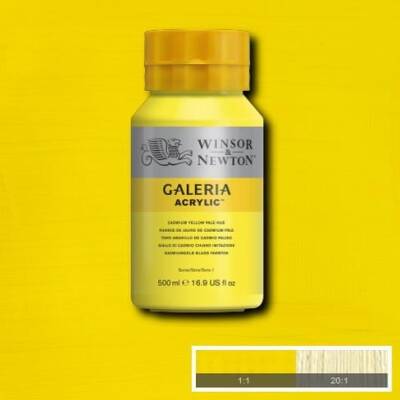 Winsor & Newton Galeria Akrilik Boya 500 ml. 114 Cadmium Yellow Pale Hue - 1