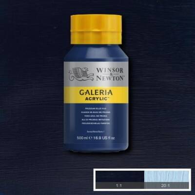 Winsor & Newton Galeria Akrilik Boya 500 ml. 541 Prussian Blue Hue - 1