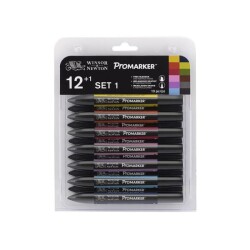 Winsor & Newton ProMarker Kalem 12 Renk Set 1 - 1