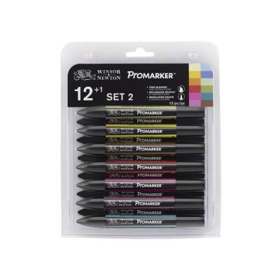 Winsor & Newton ProMarker Kalem 12 Renk Set 2 - 1