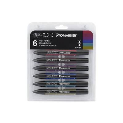 Winsor & Newton ProMarker Kalem 6 Renk Rich Tones Set Zengin Tonlar - 1