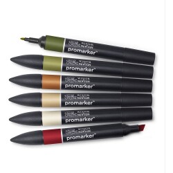 Winsor & Newton Promarker Landscape Tones 1 Manzara Tonlar Seti (6 Renk) - 1