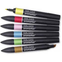 Winsor & Newton Promarker Mid Tones Ara Tonlar Seti (6 Renk) - 1