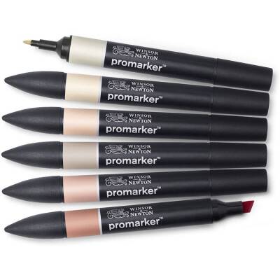 Winsor & Newton Promarker Skin Tones 1 Ten Renkleri Seti (6 Renk) - 1