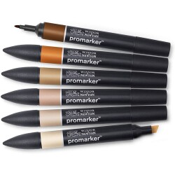 Winsor & Newton Promarker Skin Tones 2 Ten Renkleri Seti (6 Renk) - 1