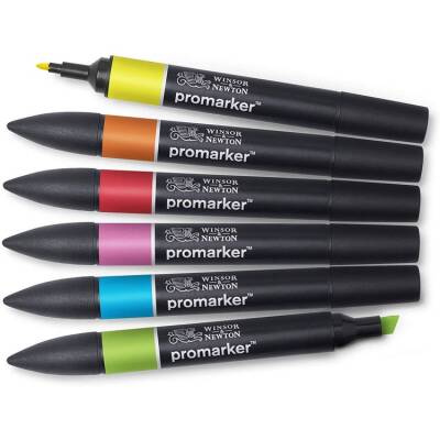 Winsor & Newton Promarker Vibrant Tones Güçlü Tonlar Seti (6 Renk) - 1