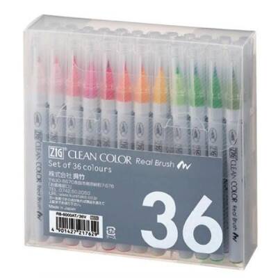 Zig Clean Color Real Brush Fırça Uçlu Marker Kalem 36 RENK SET - 1