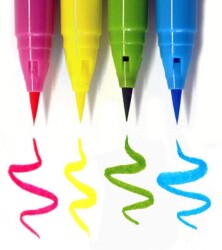 Zig Clean Color Real Brush Fırça Uçlu Marker Kalem 4 RENK SET POP - 1