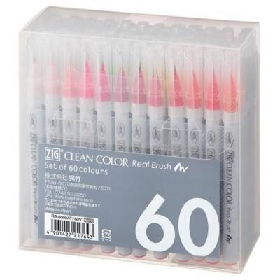 Zig Clean Color Real Brush Fırça Uçlu Marker Kalem 60 RENK SET - 1