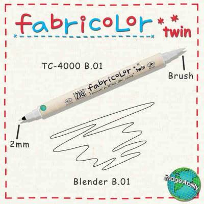 Zig Fabricolor Twin Çift Uçlu Kumaş Boyama Kalemi BLENDER (RENK AÇICI) - 1