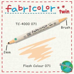 Zig Fabricolor Twin Çift Uçlu Kumaş Boyama Kalemi FLESH - 1