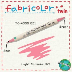 Zig Fabricolor Twin Çift Uçlu Kumaş Boyama Kalemi LIGHT CARMINE - 1