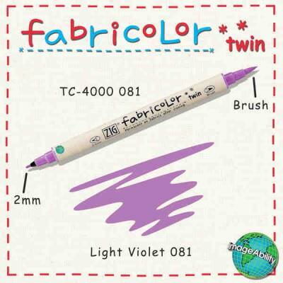 Zig Fabricolor Twin Çift Uçlu Kumaş Boyama Kalemi LIGHT VIOLET - 1