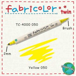 Zig Fabricolor Twin Çift Uçlu Kumaş Boyama Kalemi YELLOW - 1