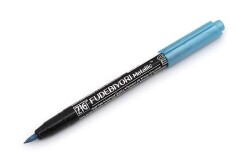 Zig Fudebiyori Metallic Brush Pen Yaldızlı Fırça Uçlu Marker Kalem BLUE - 1