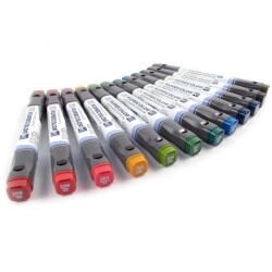 Zig Kurecolor Twin S Marker Kalem 12 RENK SET DEEP COLORS - 1