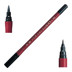 Zig Kuretake Nihon-Date Kabura Fudepen Çift Uçlu Brushpen Siyah - 1