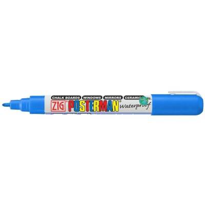 Zig Posterman Waterproof Boyama Markeri Fine Uç 1 mm BLUE - 1