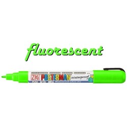 Zig Posterman Waterproof Boyama Markeri Fine Uç 1 mm FLUO. GREEN - 1