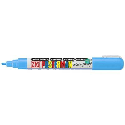 Zig Posterman Waterproof Boyama Markeri Fine Uç 1 mm LIGHT BLUE - 1